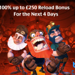100% up to £250 RELOAD bonus codes available at BGO Casino