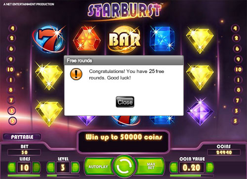 Starburst no deposit bonus code