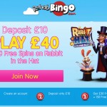MORE Microgaming free spins! 150 Free Spins on Rabbit in the Hat when you deposit only Deposit €/£/$10 at Rehab Bingo