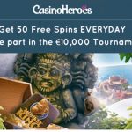Get 50 Monkey King Slot Free Spins EVERYDAY at Casino Heroes + $/€/£10,000 Tournament + 20 Free Spins without deposit