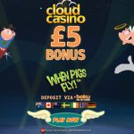 Cloud Casino EXCLUSIVE €/£/$5 FREE No Deposit Required + 100% Bonus up to €/£/$500