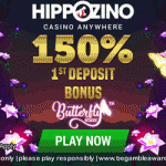 HippoZino Casino Welcome Bonus – 150% up to £/€/$150 + 15 Bonus Spins