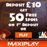 MaxiPlay Casino – Get 50 to 500 Free Spins on your First Deposit!