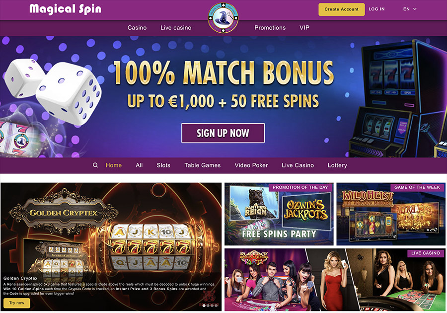 Magical Spin No Deposit Bonus